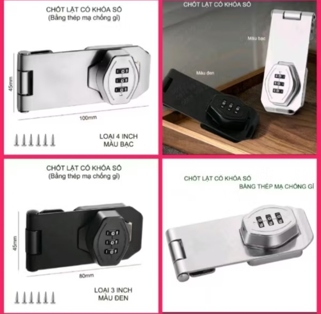 1 CÁI KHÓA CỬA KHÓA TỦ 3 CHỮ SỐ MẬT KHẨU AN TOÀN HÀNG CHUẨN CHẤT LƯỢNG