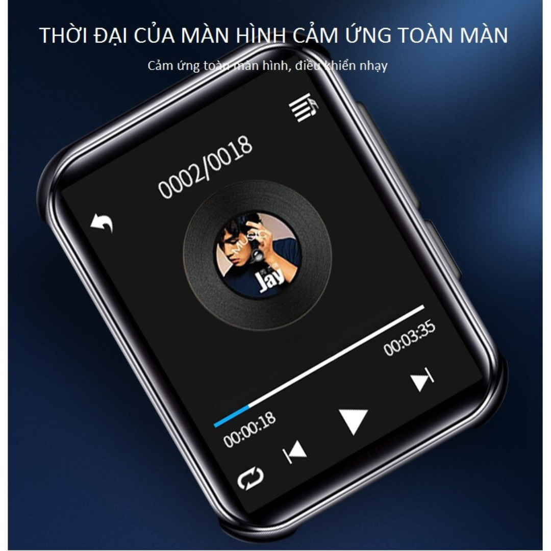 Ruizu M9 - Máy nghe nhạc đỉnh cao: Âm thanh Hi-Fi, Màn hình cảm ứng 1.8inch, Bluetooth 5.0, Thiết kế thời trang, Đa chức năng FM Radio Ebook Báo thức Ghi âm, Pin trâu, Giá siêu hấp dẫn. Trải nghiệm âm nhạc sống động, mọi lúc mọi nơi – Hàng Nhập Khẩu