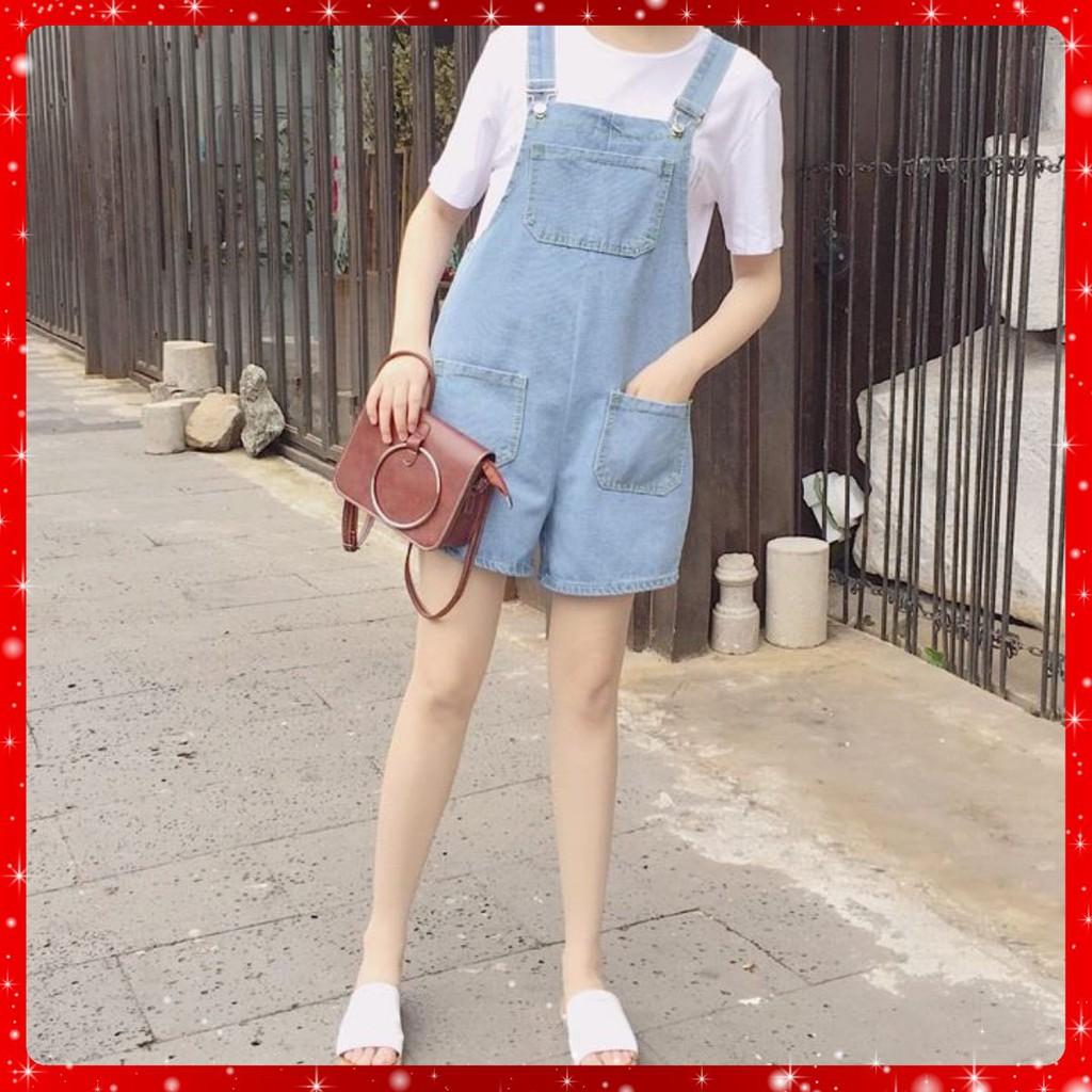 Quần yếm Jean Phong Cách Ulzzang- Hàng có sẵn