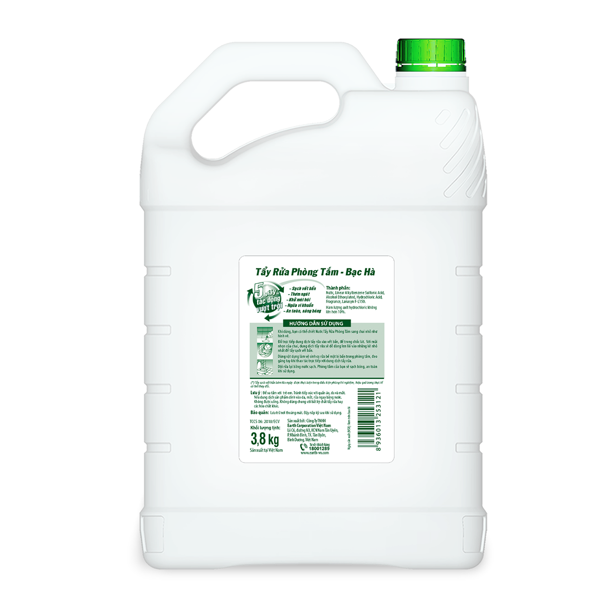 Nước rửa nhà tắm Gift Bạc hà 3,8kg