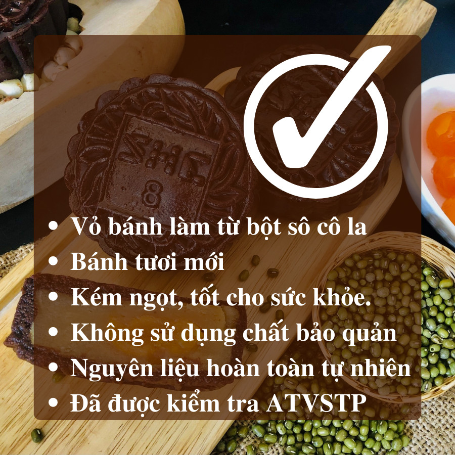 Bánh trung thu sô cô la 2023 - Nhân Matcha - SHE Chocolate - Món quà sức khỏe dành tặng người thân - Trung thu 2023