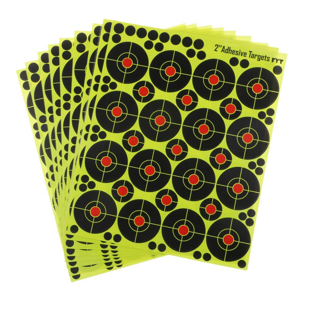 5x 160pcs Targets Reactive Splatter Dia. 5cm Adhesive Paper Target