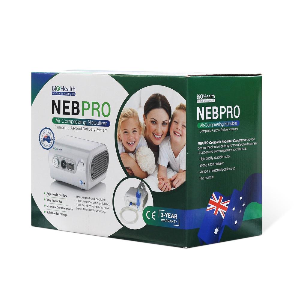 Máy xông khí dung BioHealth Neb Pro kích thước hạt sương nhỏ mịn, dễ chịu cho đường hô hấp