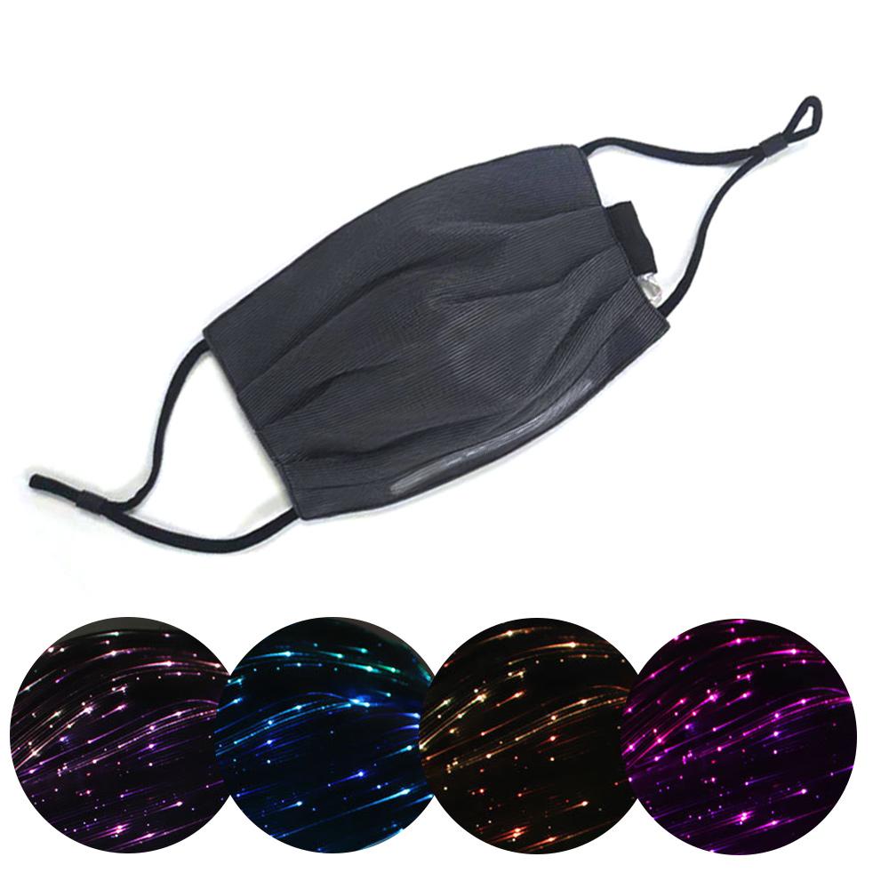 Khẩu trang phát sáng phát sáng LED 7 màu sạc USB cho bữa tiệc Giáng sinh Halloween