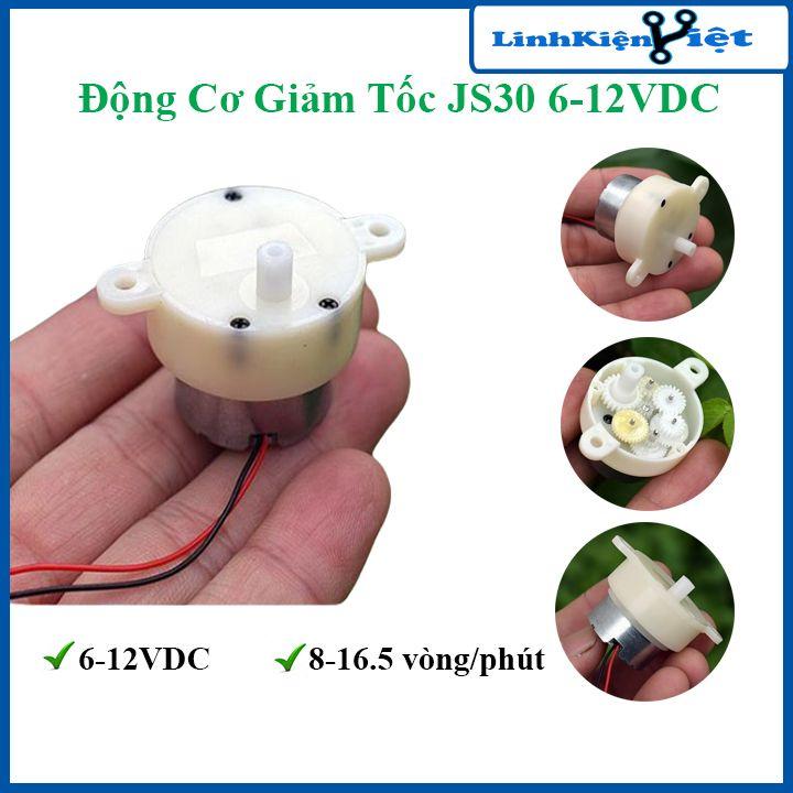 Động cơ giảm tốc JS30 điện áp 6-12VDC tốc độ 8-16.5 Vòng/phút