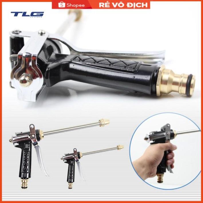 Bộ dây vòi xịt nước rửa xe, tưới cây . tăng áp 3 lần, loại 20m 206318 đầu đồng, đai, nối