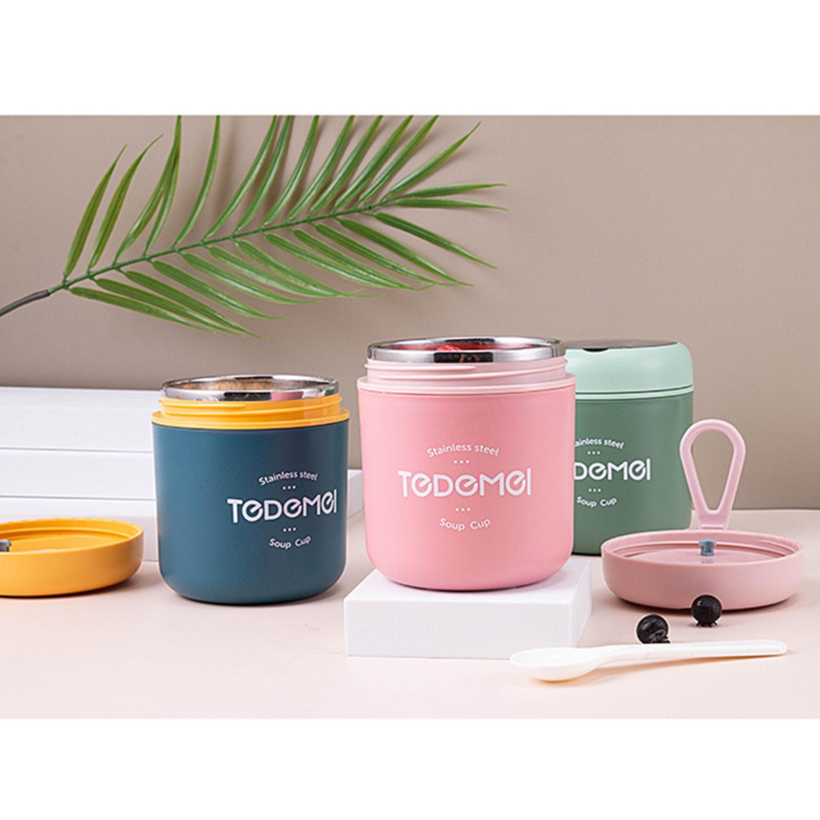 Stainless Steel Thermal Cup Portable Insulated Porridge Lunch Box Food Jar