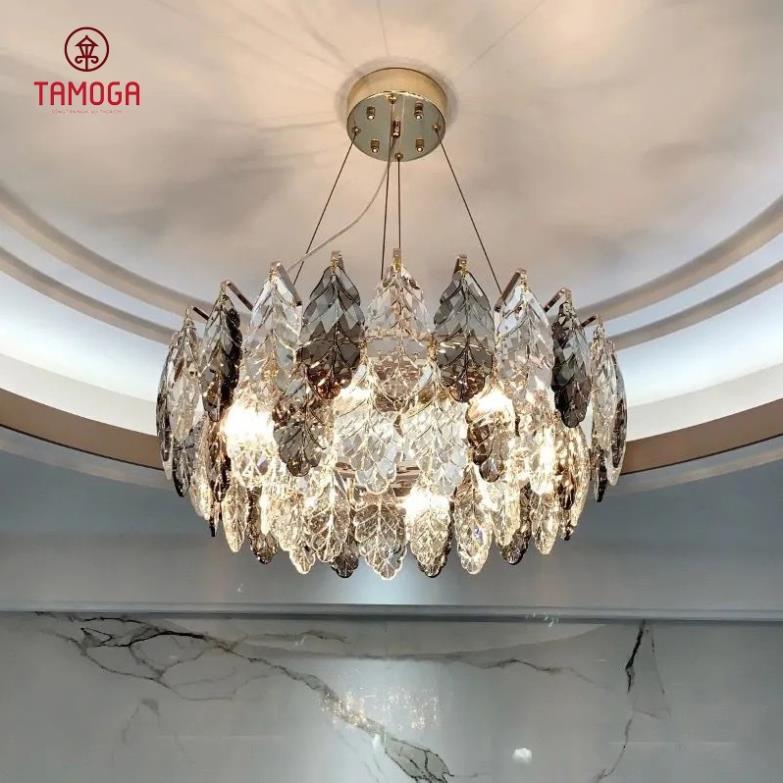 Đèn chùm pha lê thả trần cao cấp