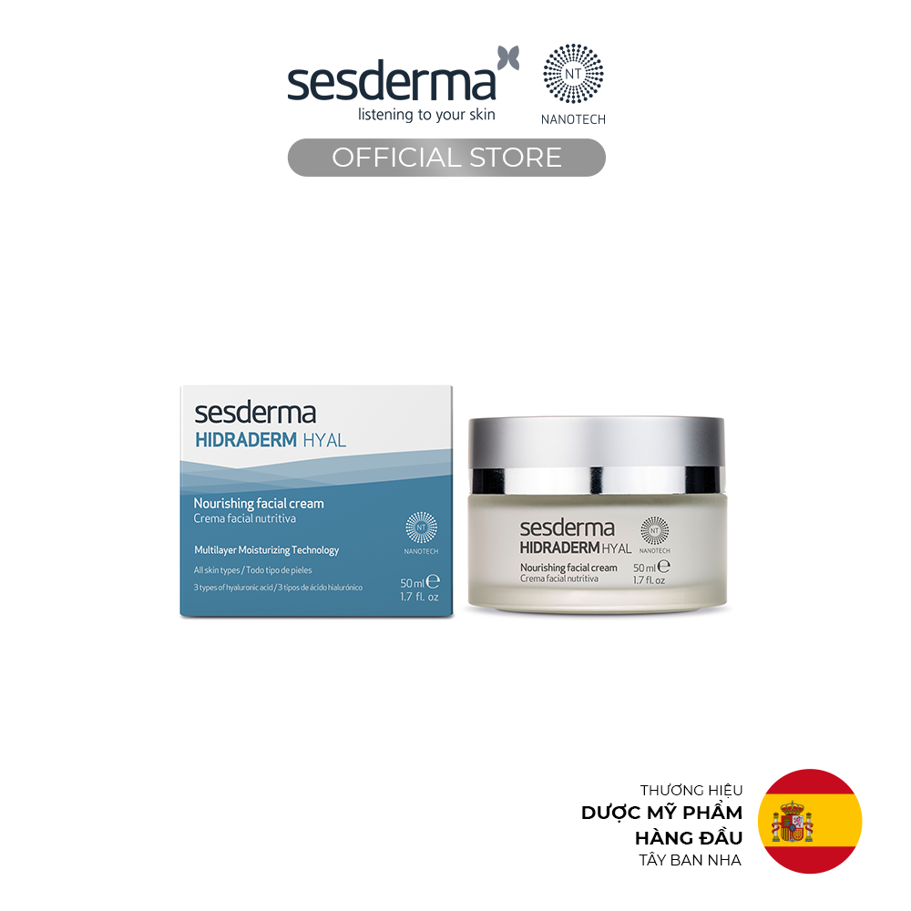 Kem cấp ẩm Sesderma Hidraderm Hyal Facial Cream dành cho mọi loại da 50ml