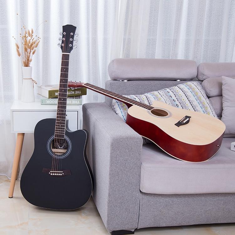 Đàn guitar acoustic dành cho người mới tập chơi， Khẩu âm thanh tự nhiên và chân thật, có độ bền cao, dễ dàng sử dụng cho