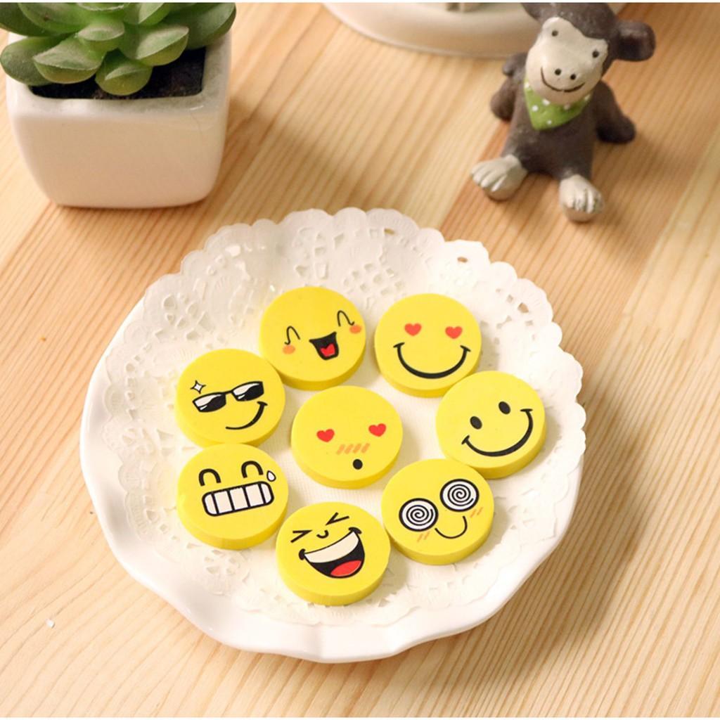 Bộ cục tẩy hình EMOJI cực dễ thương - Cục gôm tẩy bút chì cho bé Wbig size