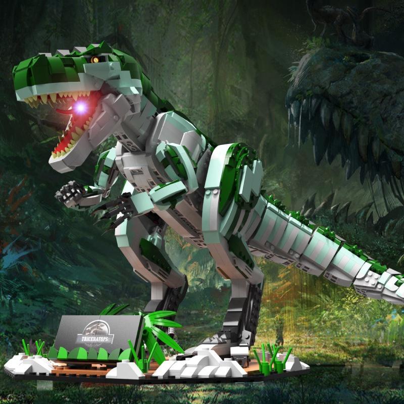 Đồ chơi Lắp ráp Khủng Long ăn thịt Indominus Rex, Gaomisi 2010 Xếp hình thông minh, Sách hướng dẫn chi tiết, Nhựa ABS