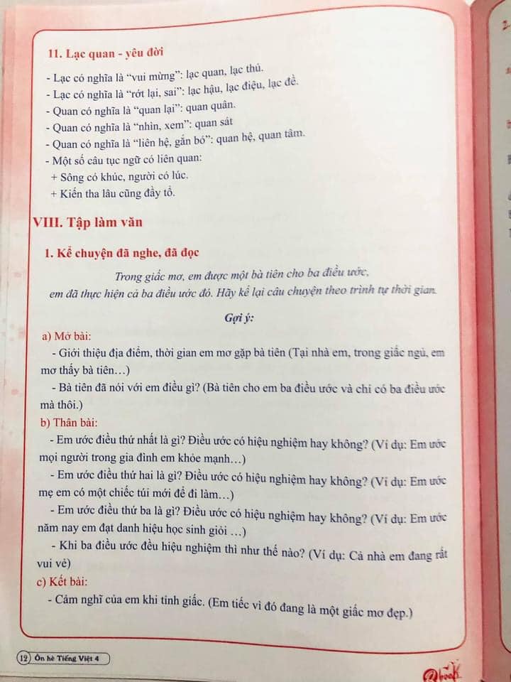 Bộ ÔN HÈ Lớp 4 - Dành cho học sinh lớp 4 lên lớp 5 - Theo chương trình SGK mới nhất
