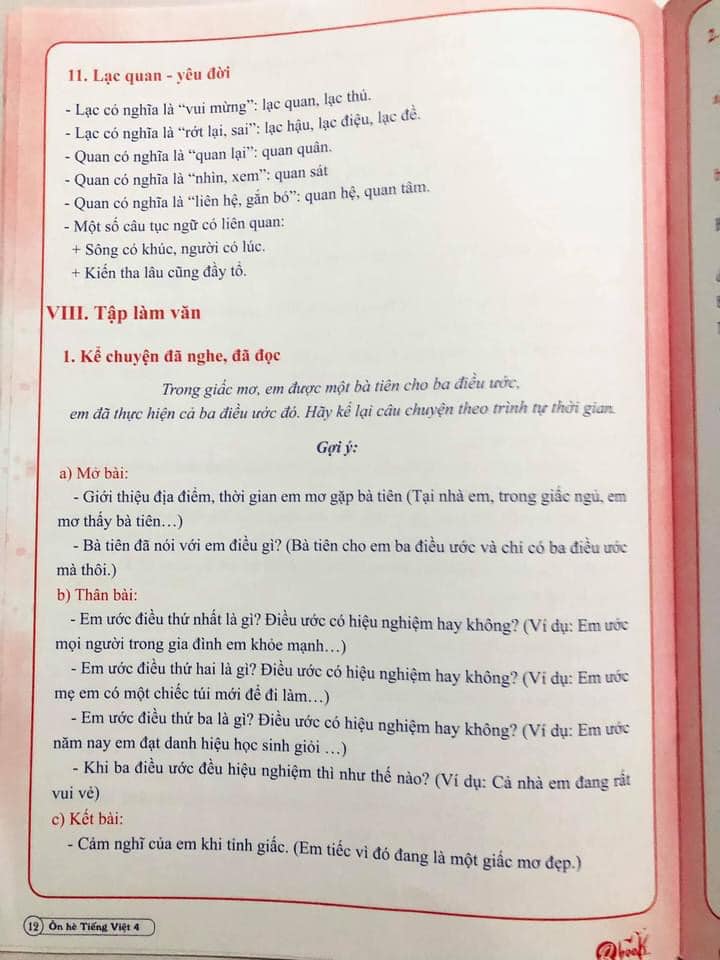 Bộ ÔN HÈ Lớp 4 (Toán + Tiếng Việt) - Dành cho học sinh lớp 4 lên lớp 5 - Theo chương trình SGK mới nhất