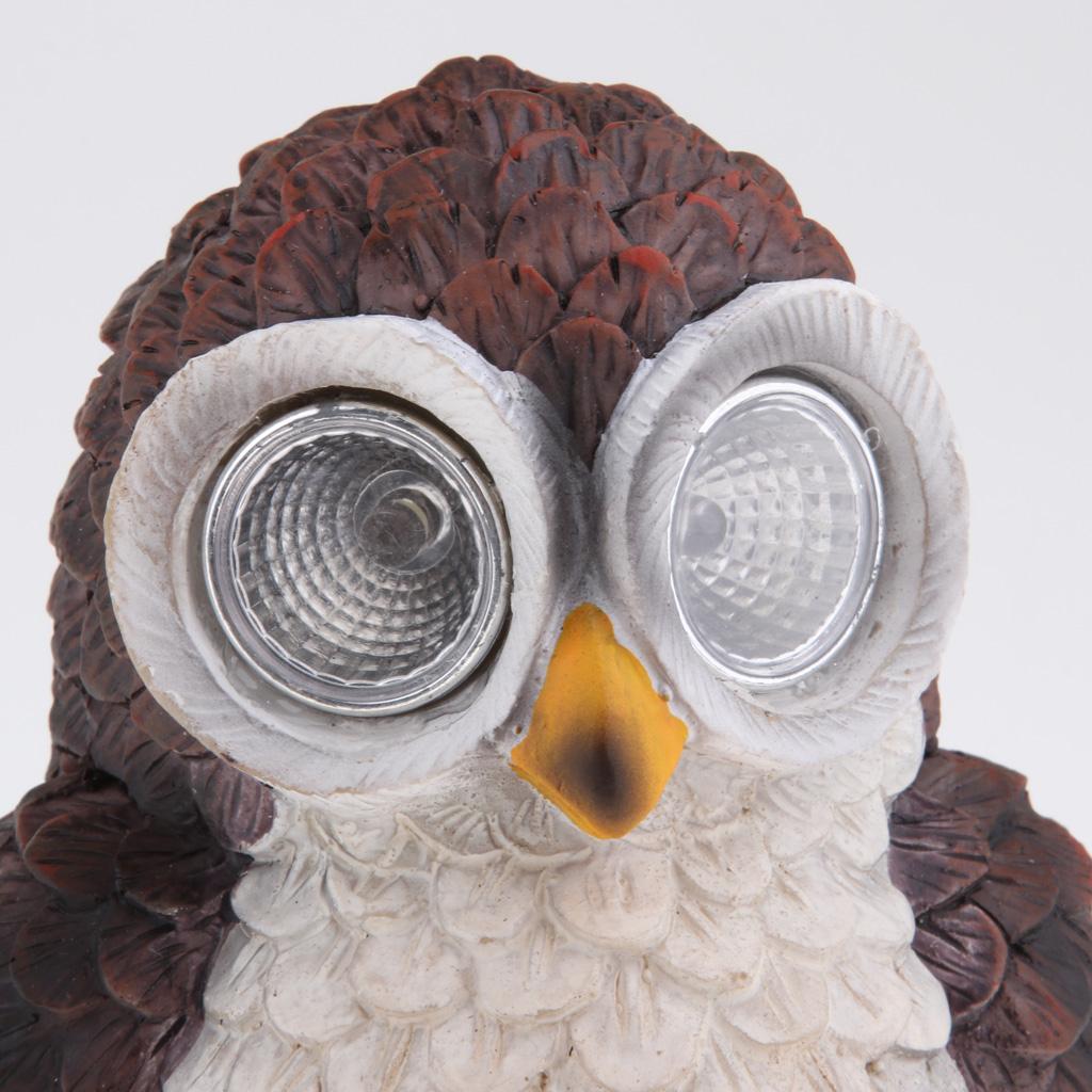 Garden Solar Lights Outdoor,Solar Lights - Resin OWL Decorative Lamp White