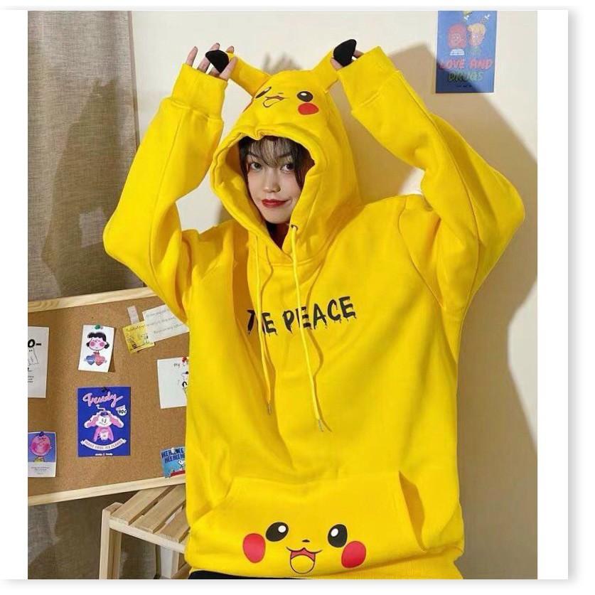 ÁO HOODIES PIKACHU NỮ SIÊU XINH SIÊU ĐÁNG YÊU FROM TO Y HÌNH THỜI TRANG KING STORE