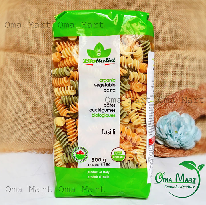 Nui Xoắn Rau Củ Hữu Cơ Bioitalia 100g và 500g