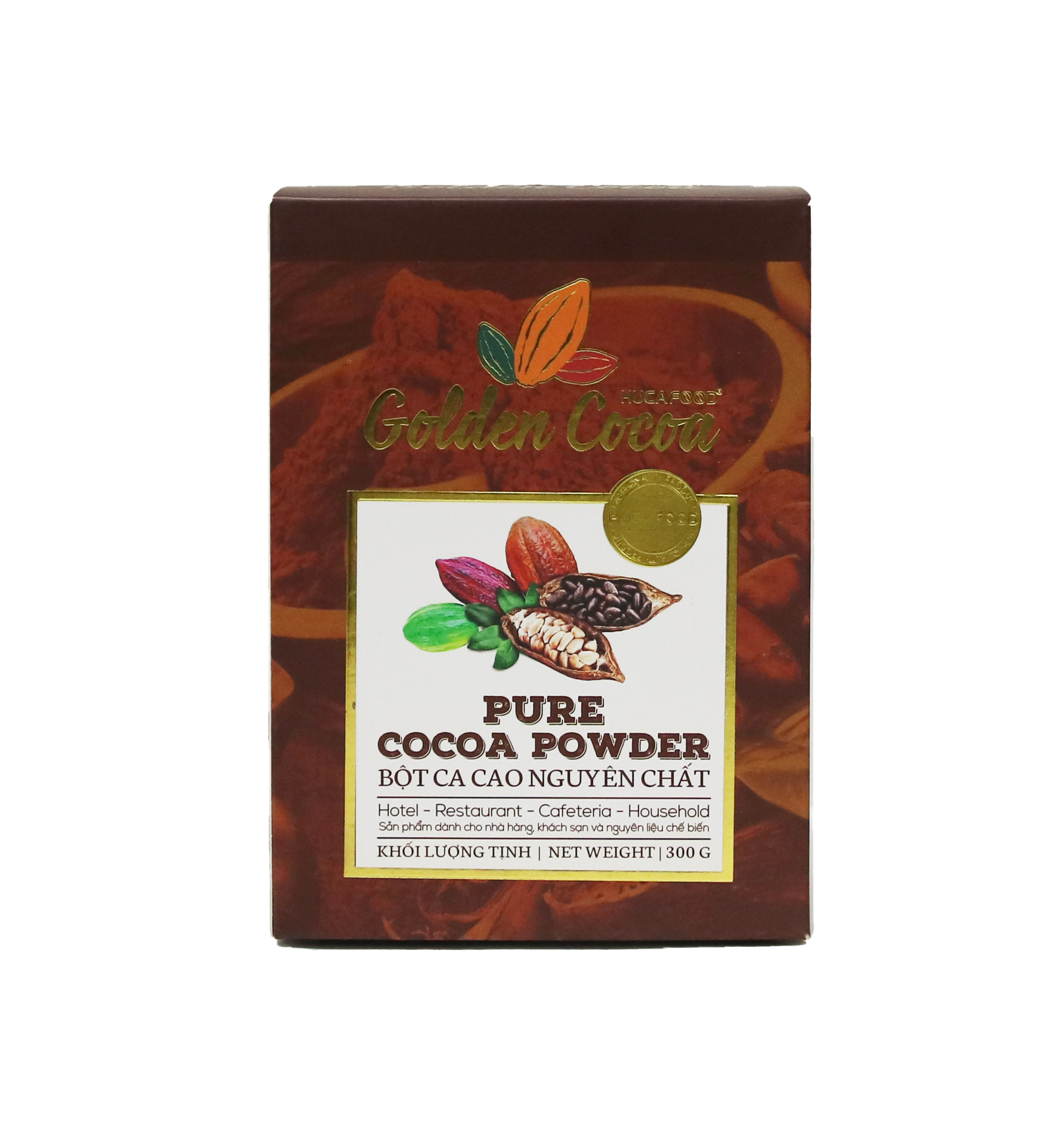 Bột Cacao Nguyên Chất 100% Hộp 300Gr - Huca Food