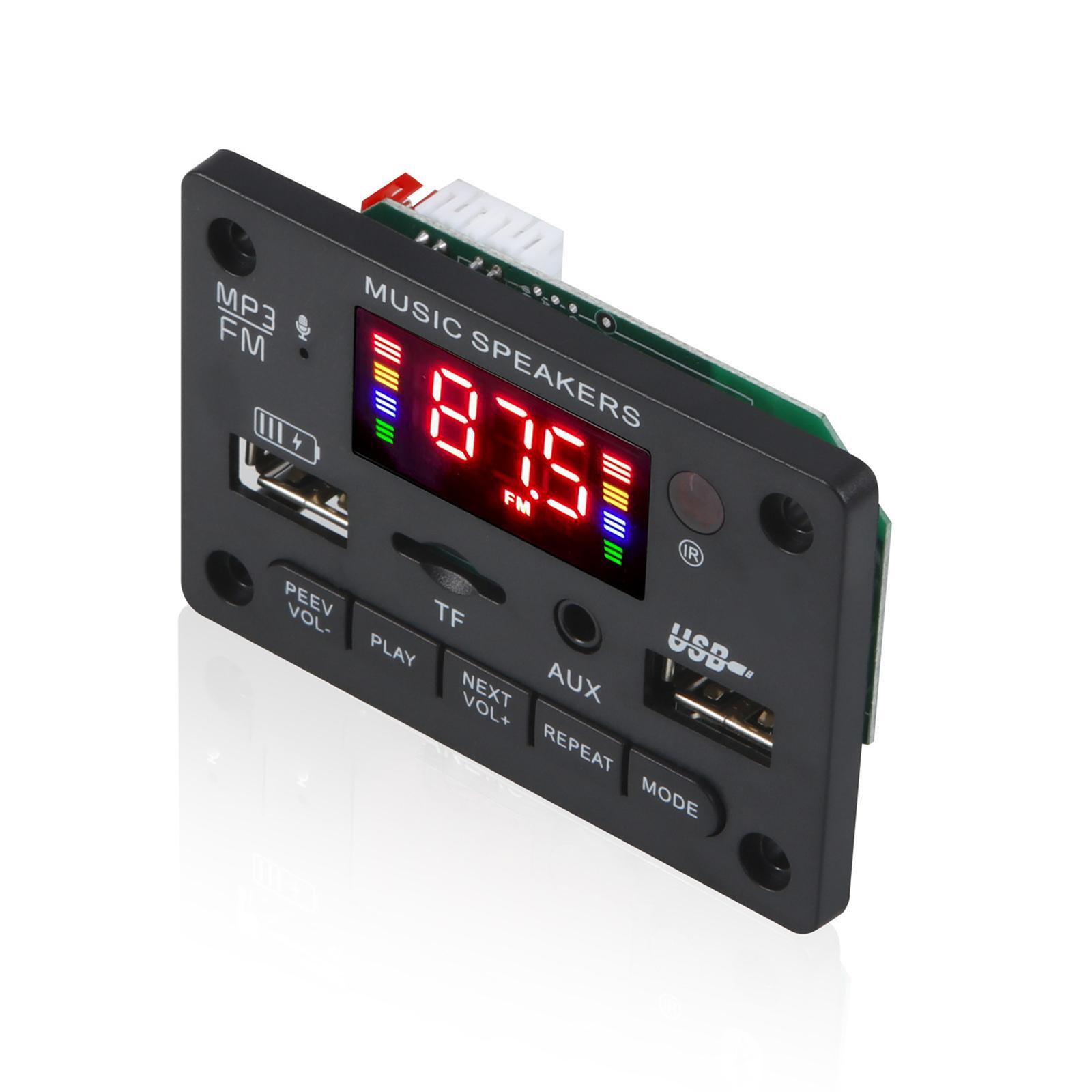 Car Bluetooth MP3 Player  Board Remote Control 12V AUX for Speaker