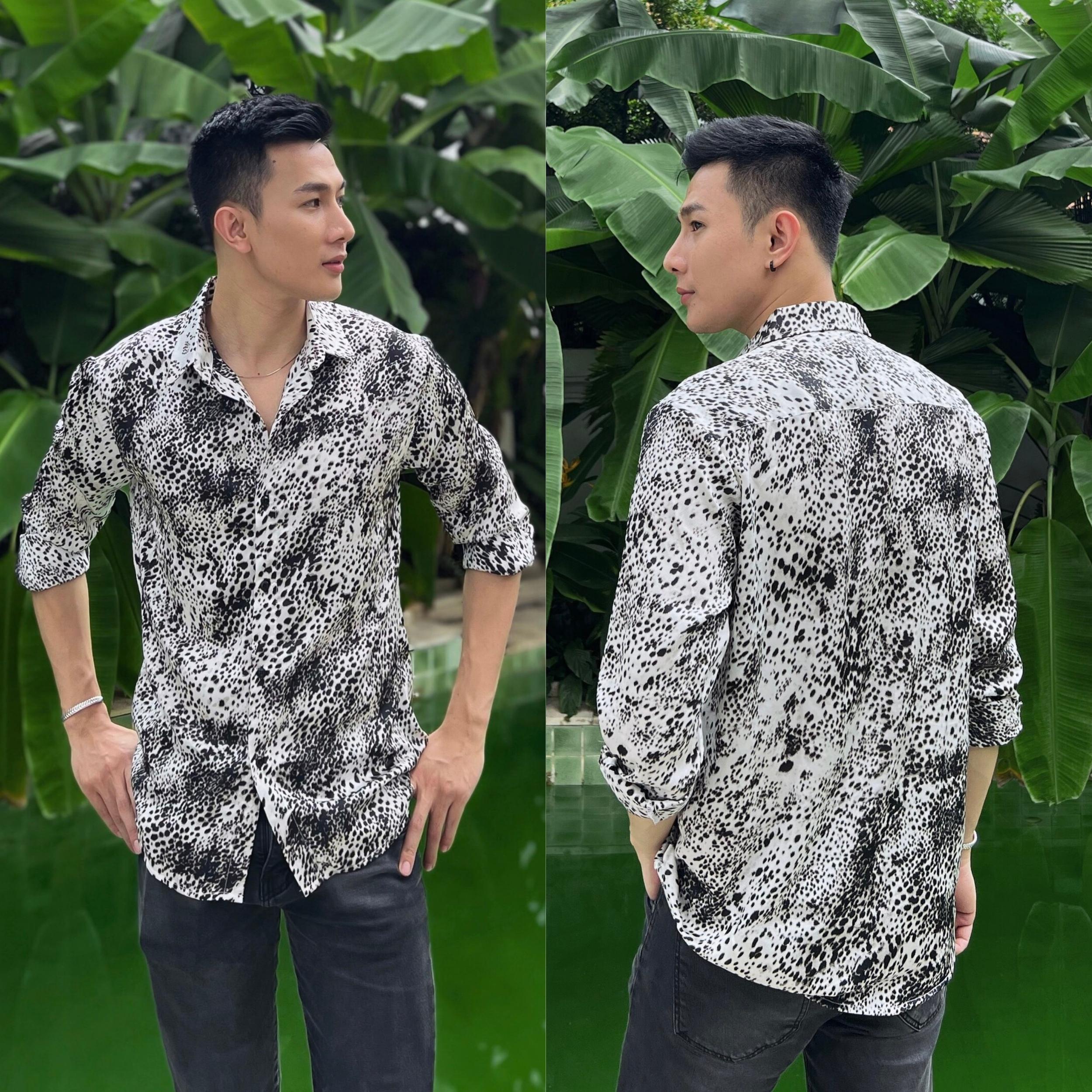 Áo sơ mi nam dài tay vải lụa cao cấp x5