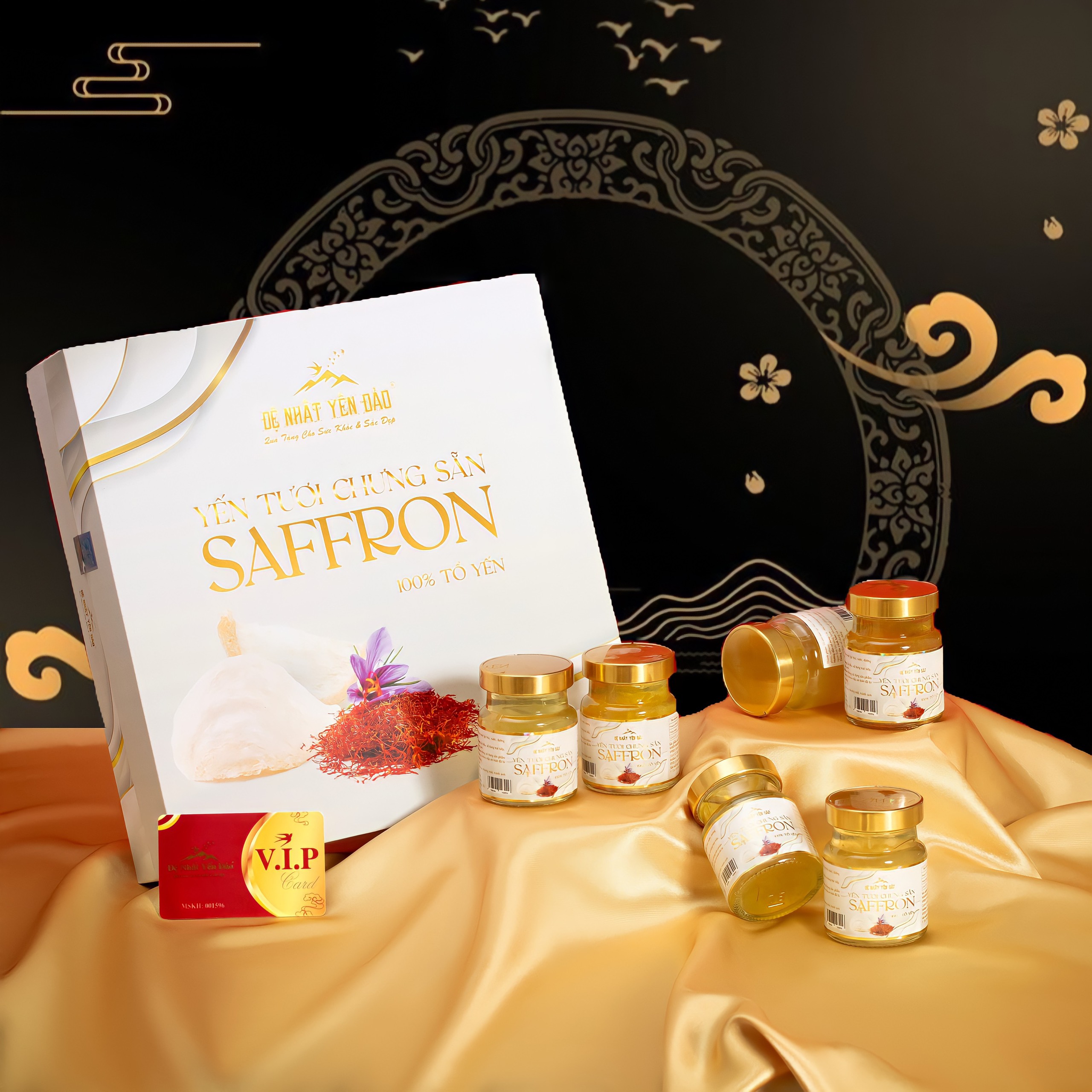 YẾN TƯƠI CHUNG SẲN SAFFRON - 100% TỔ YẾN ĐẢO - ĐẸP DA - CẢI THIỆN TRÍ NHỚ, GIẤC NGỦ - CHỐNG TRẦM CẢM - PHÒNG NGỪA BỆNH TIM MẠCH - GIẢM CÁC TRIỆU CHỨNG KINH NGUYỆT