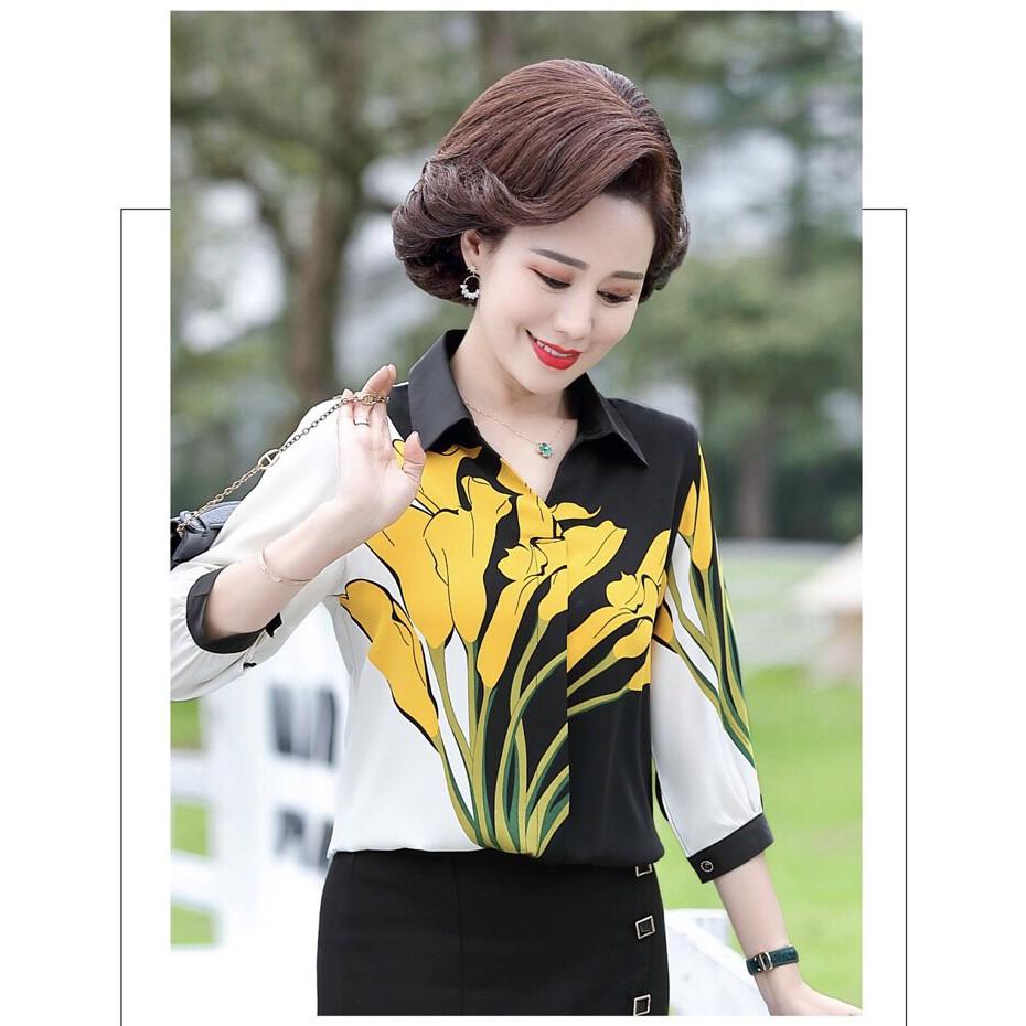 Áo sơ mi trung niên họa tiết cao cấp - thời trang bigadela n09-621