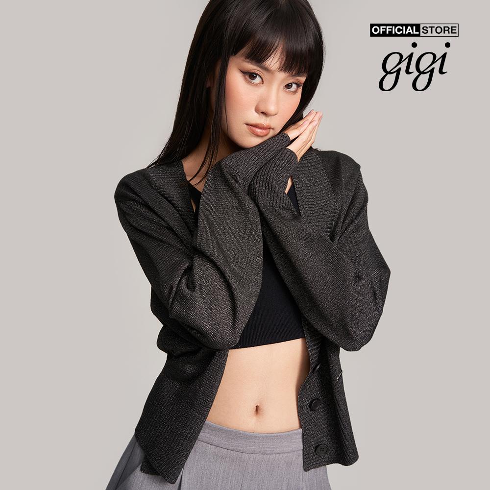 GIGI - Áo khoác cardigan nữ tay dài cổ V nữ tính G1302K222705