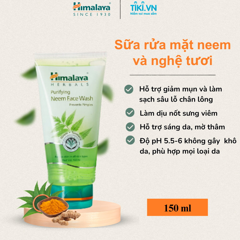 Sữa Rửa Mặt Neem Ngừa Mụn Trứng Cá Himalaya Herbals