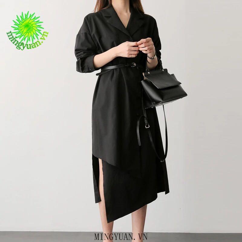 Đầm Sơ Mi Màu Trơn Thời Trang Nữ Tính