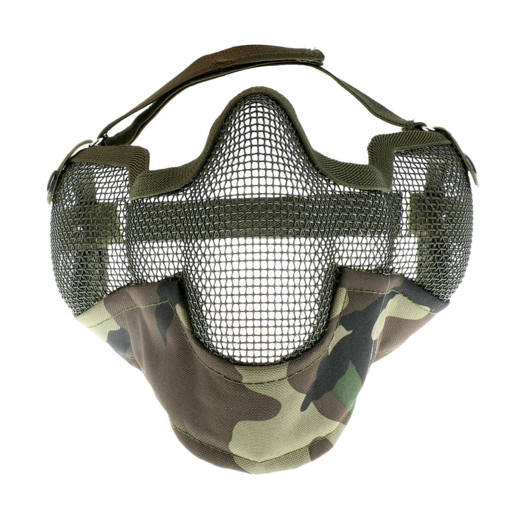 Outdoor Steel Mesh Half Face Mask CS Hunting Game Protection - 5 kinds