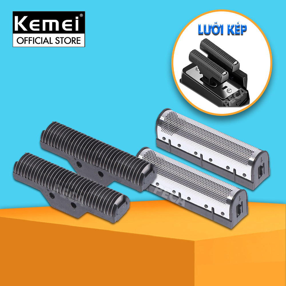 Bộ lưỡi máy cạo râu thay thế cho dòng máy cạo râu Kemei KM-1102 và KM-1102H dễ tháo lắp sử dụng