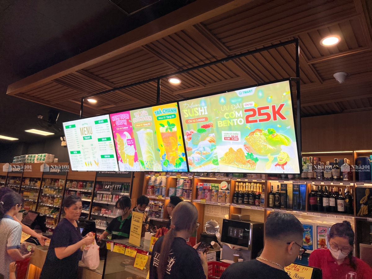 (Kích thước 60x90) Bảng LED quảng cáo siêu mỏng mặt kính cường lực, menu LED siêu mỏng