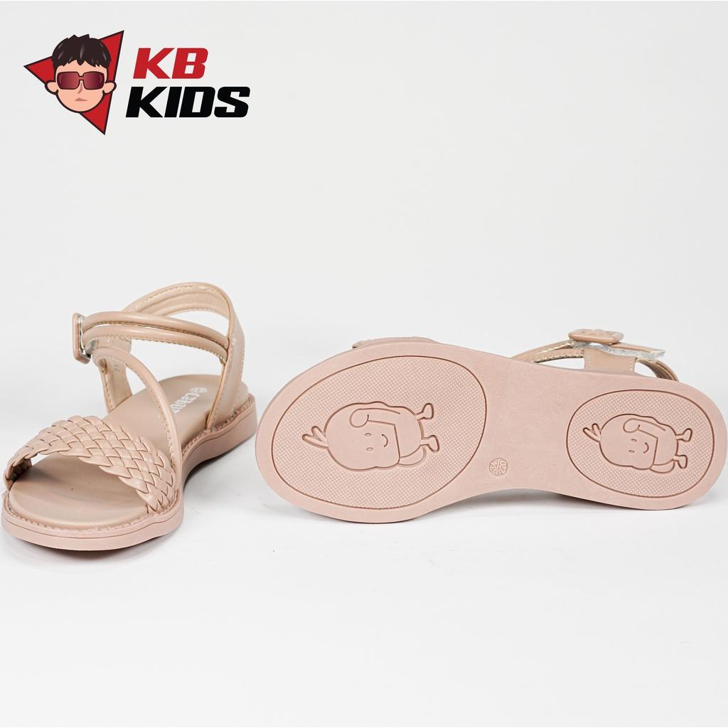 Dép Sandal Cho Bé Gái KB Kids Xăng Đan Bé Gái Màu Hồng Quai Tết Xinh Xắn - KB033