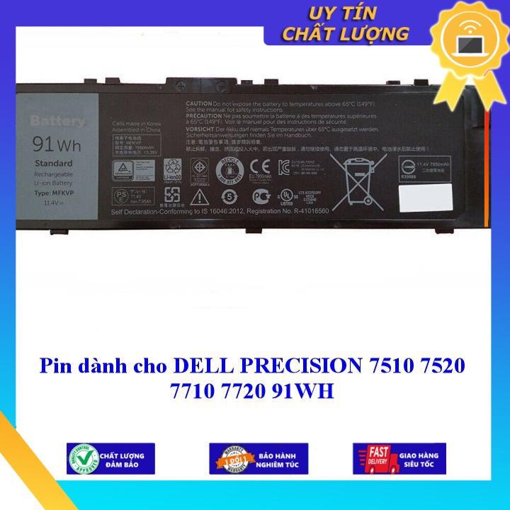 Pin dùng cho DELL PRECISION 7510 7520 7710 7720 91WH - Hàng chính hãng  MIBAT1494