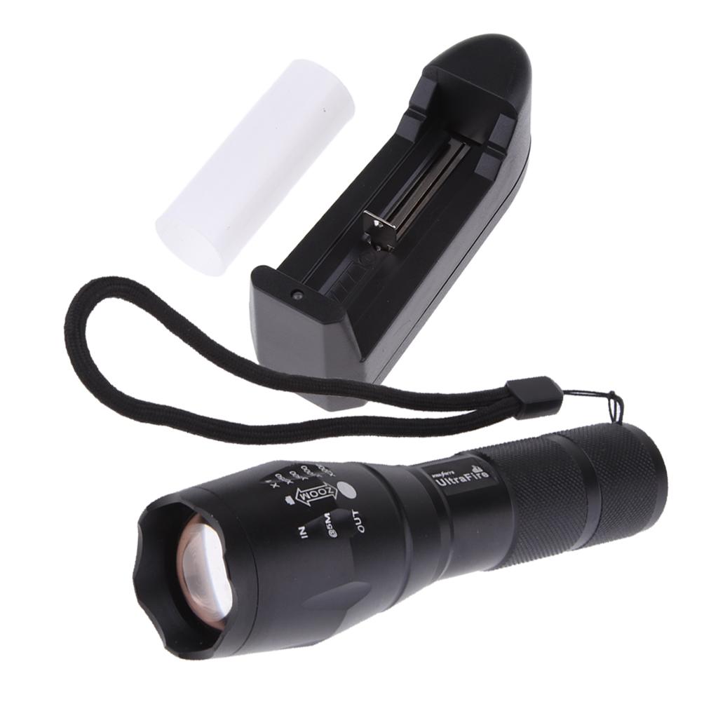 Portable Handheld LED Flashlight with Adjustable Focus Lamp for Camping