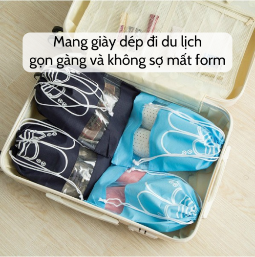 Combo 3 Túi Đựng Giày Dép Túi Xách X3 chống bụi ẩm mốc họa tiết đa dạng tiện lợi bỏ vali du lịch, cắm trại, GYM Tiện Lợi, shoes bag Hàng chính hãng GiathanhDecor