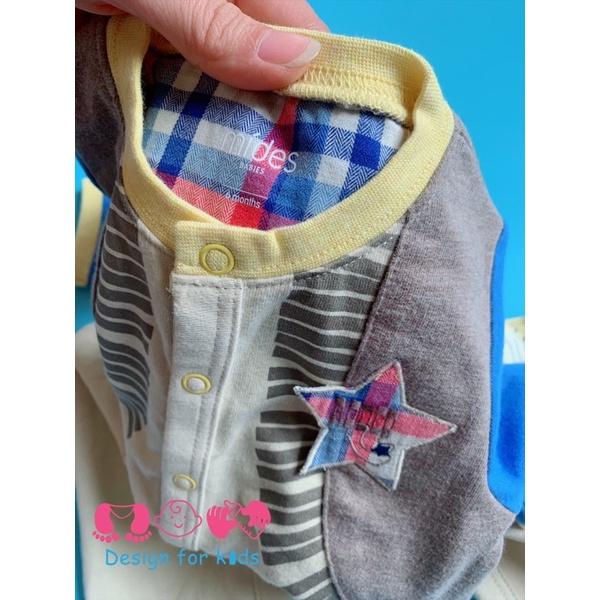 Bodysuit / Sleepsuit MIDES xuất Pháp vải cotton dày dặn cho bé