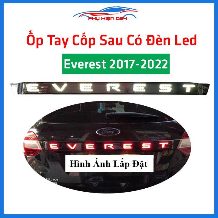 Ốp tay cốp sau có đèn led Everest 2017-2018-2019-2020-2021-2022 ánh sáng đỏ trang trí xe