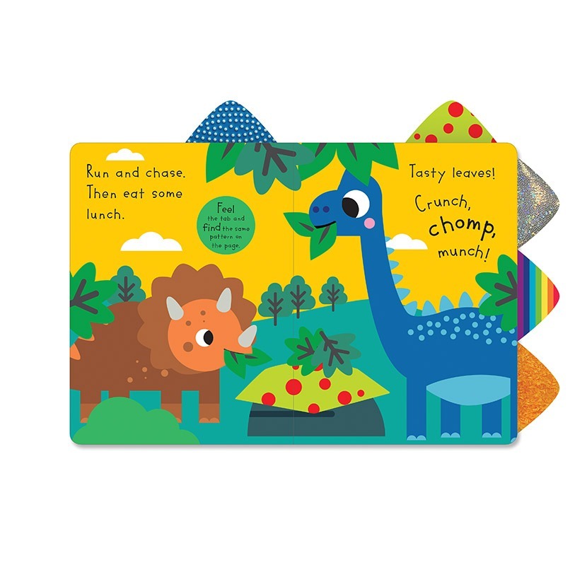 Đồ Chơi Tương Tác Với Vải Dành Cho Trẻ Dino’s Busy B00k – Touch and Explore Board B00k