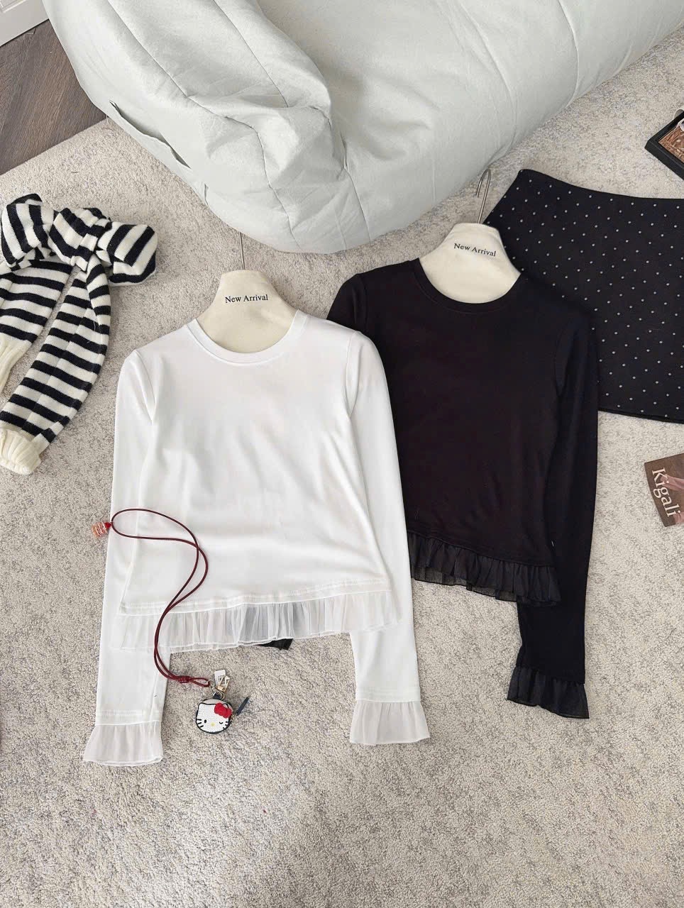 Áo phông bèo nữ form ôm tôn dáng – chất thun co giãn siêu đẹp, dễ phối đồ