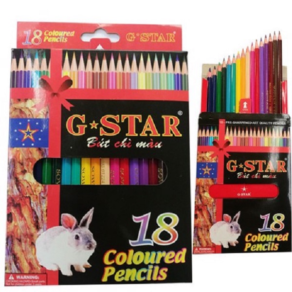 Hộp Bút Chì Màu G-Star - 18 Cây