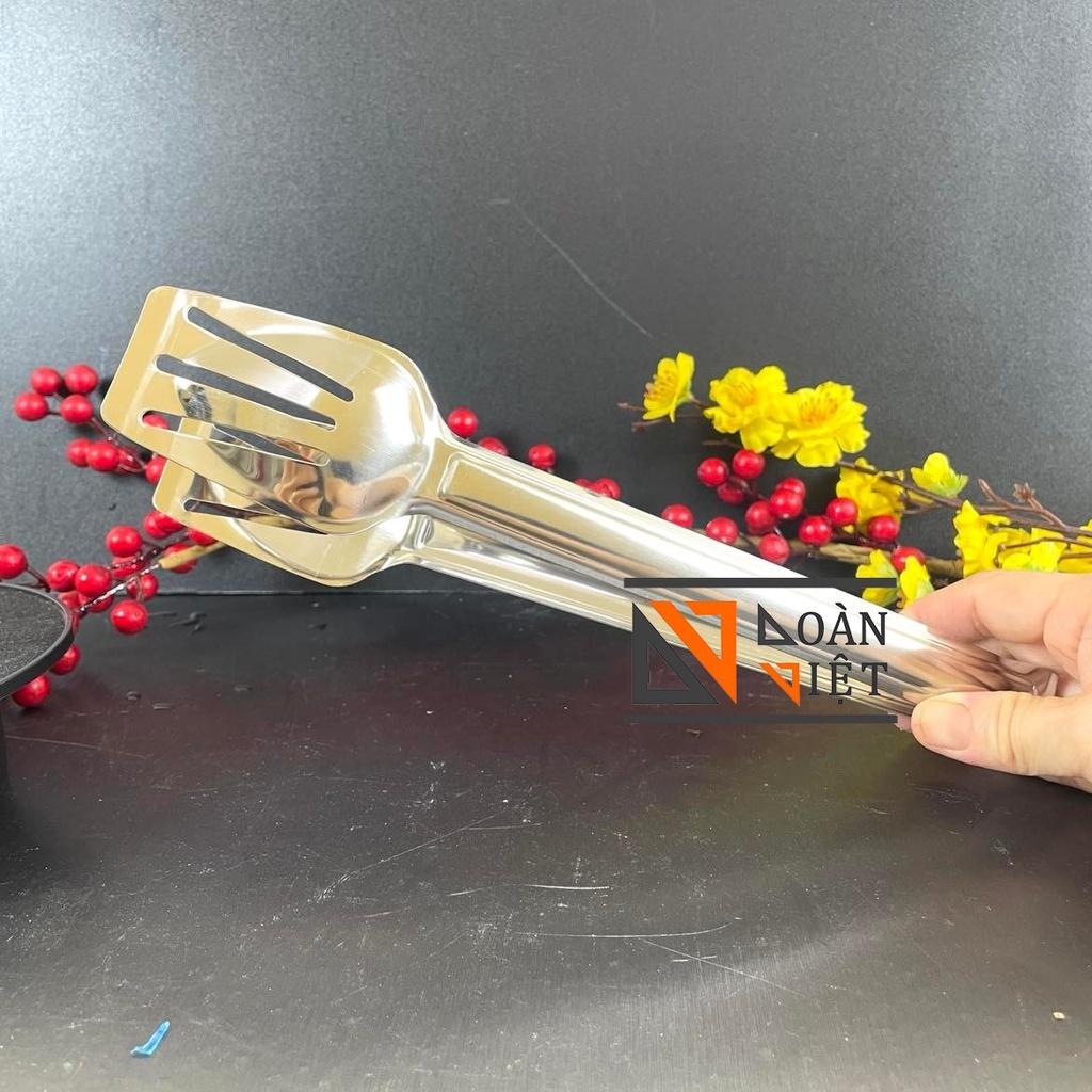 KẸP GẮP BÁNH BAO, THỨC ĂN, GẮP ĐỒ CHIÊN .. Bản to, inox không rỉ 28cm