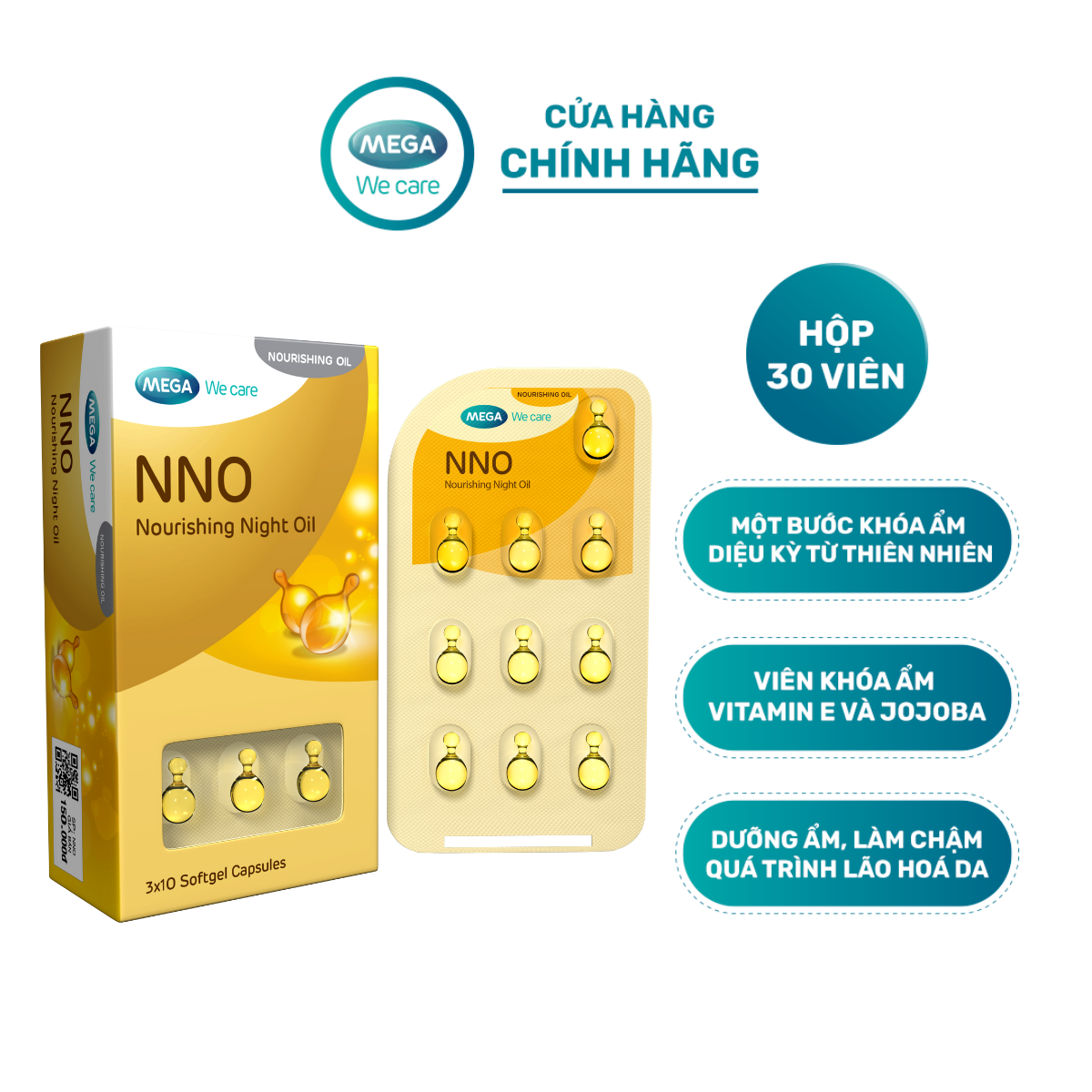 Combo 2 NNO Nourishing Night Oil + Tặng 1 Serum Dưỡng Trắng Sáng Đều Màu Da NNO VITE