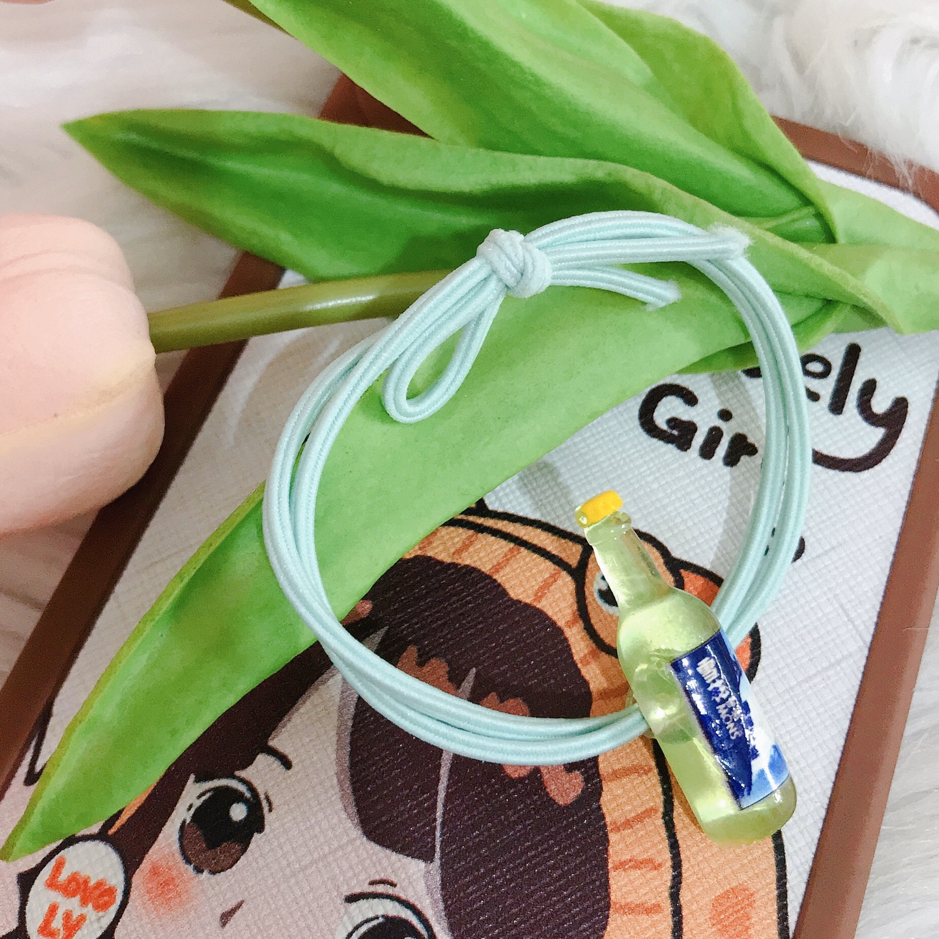 Dây Buộc Tóc Hình Chai Nước Xinh Xắn Kiểu Hàn Quốc Cho Bạn Gái