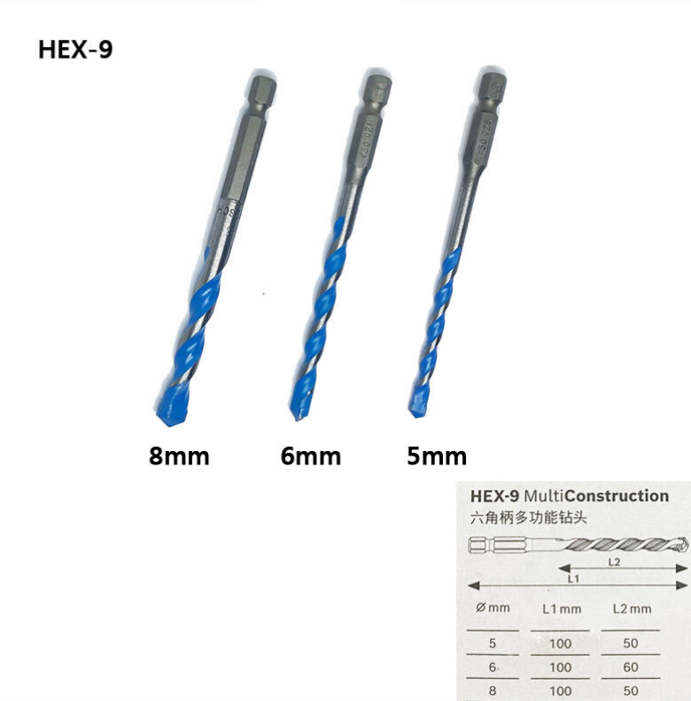 ĐẦU VẶN VÍT EXTRA HARD 65MM  VÀ BỘ 3 MŨI KHOAN MULTI-CONSTRUCTION BOSCH 2608522420 - HÀNG CHÍNH HÃNG