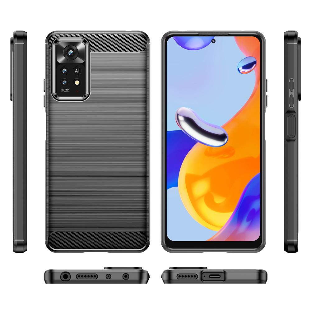 Ốp lưng dành cho Xiaomi Redmi Note 11 Pro 5G ốp silicone mềm Carbone phay xước chống sốc chống vân tay