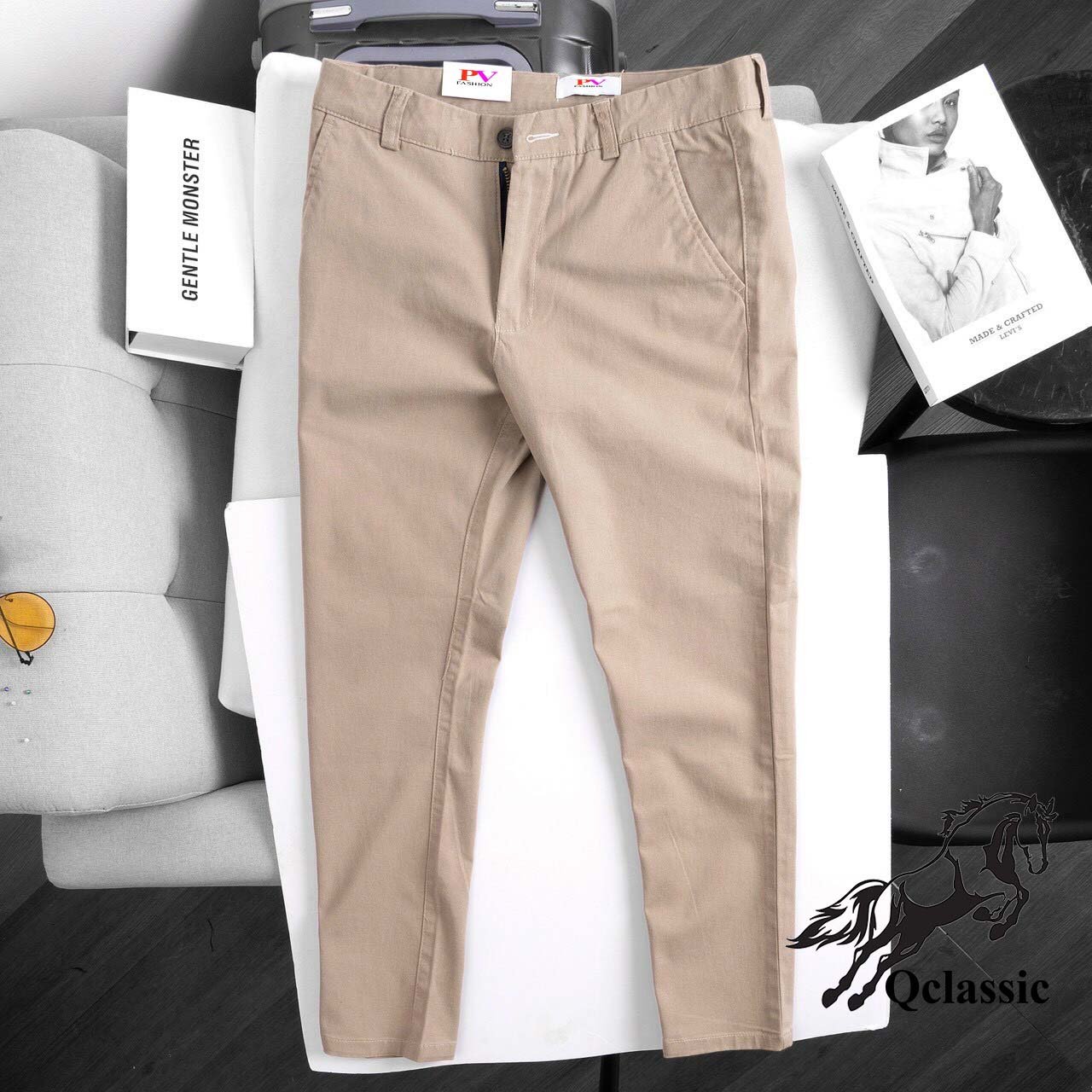 Quần Kaki nam dài Hàn Quốc vải co dãn, Form mặc tôn dáng, trẻ trung và năng động, vải mặc thoáng mát, không nhăn và xù, đa dạng màu sắc Q0008