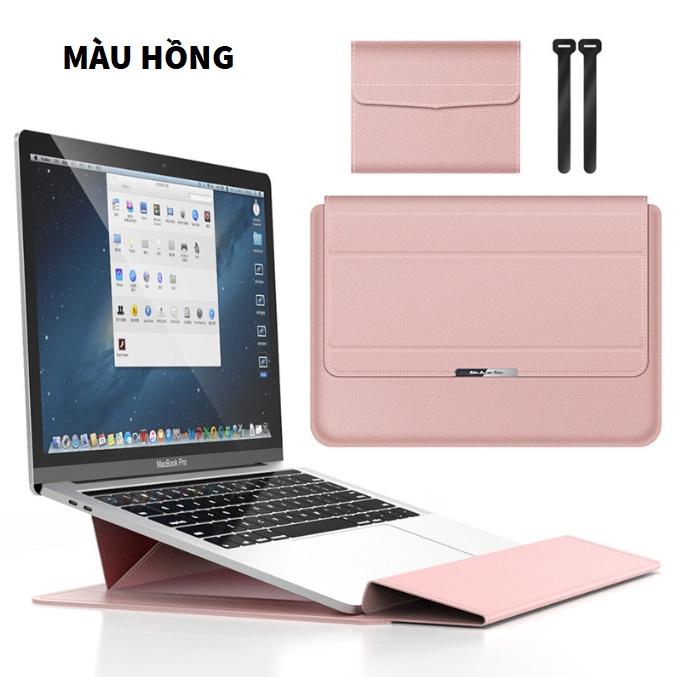 Bao da PU đựng laptop cao cấp, kiêm kê tản nhiệt, tặng kèm túi phụ kiện xinh xắn