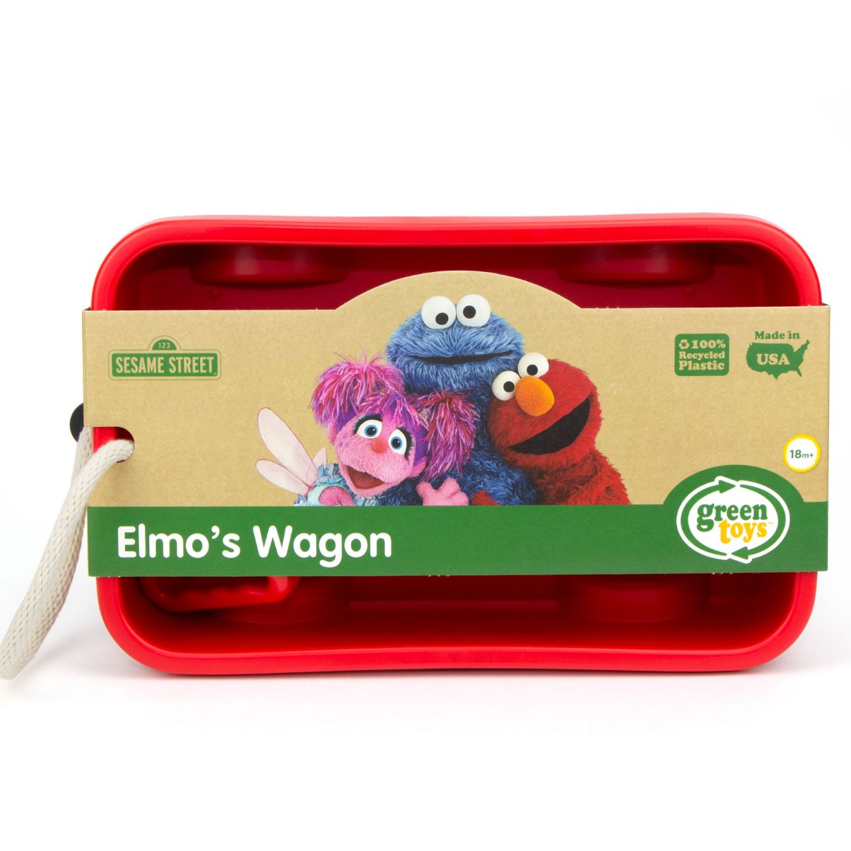 Đồ Chơi Xe Kéo Hàng Elmo’s Wagon Green Toys Cho Bé Từ 18 Tháng