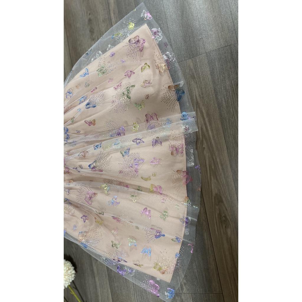 Đầm công chúa bé gái,váy trẻ em hai lớp phối lưới cao cấp size từ 1-8 tuổi